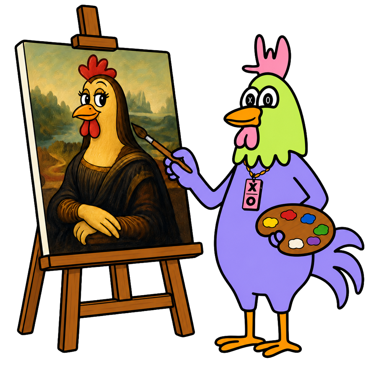 Deek painting an original artwork for the XO.Creator role