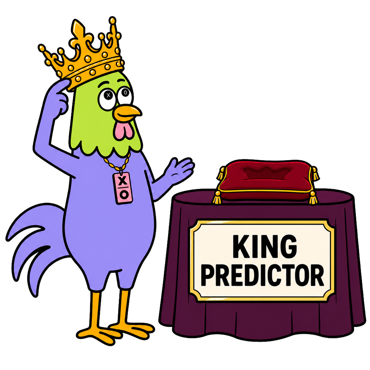 Deek presenting the King Predictor role