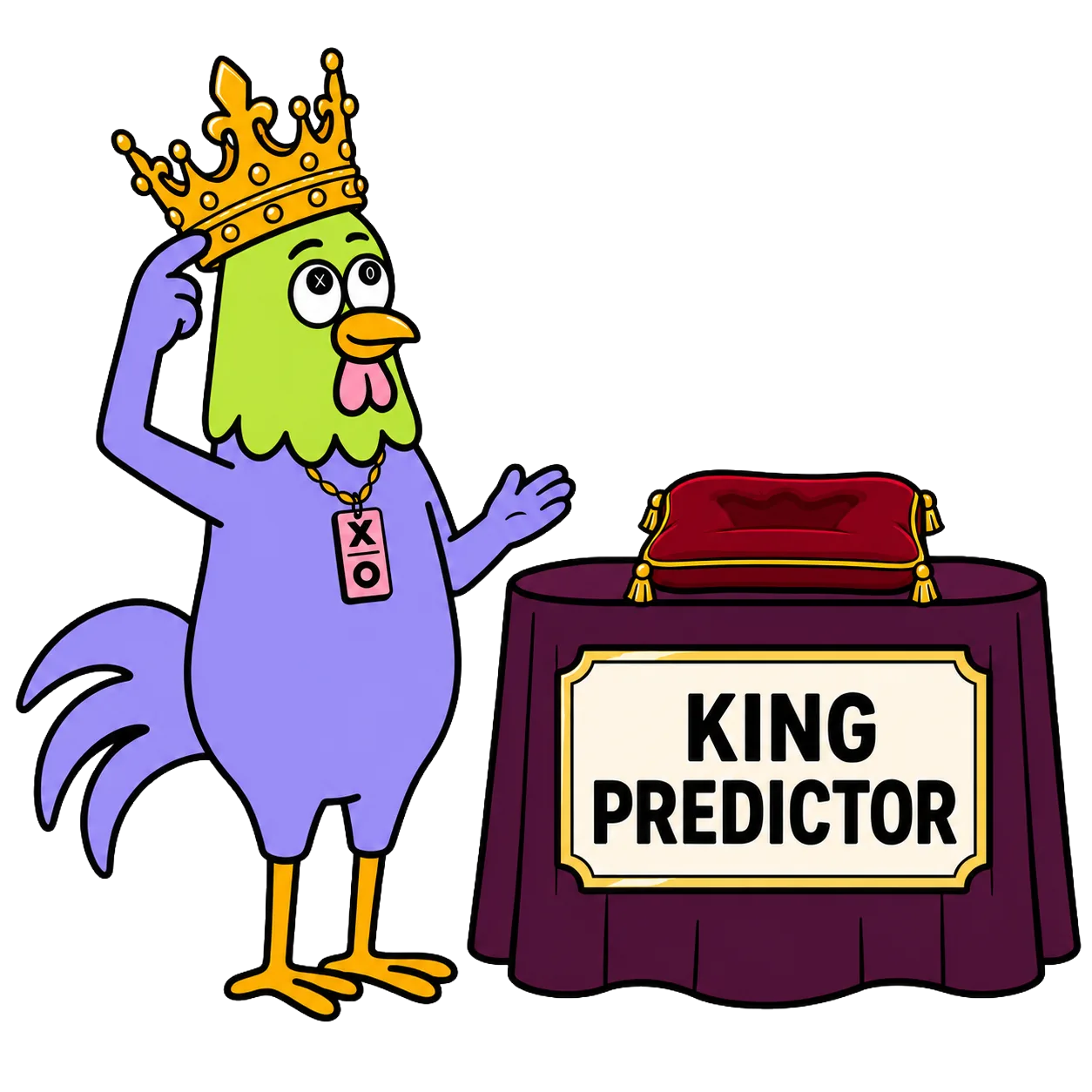 Deek presenting the King Predictor role